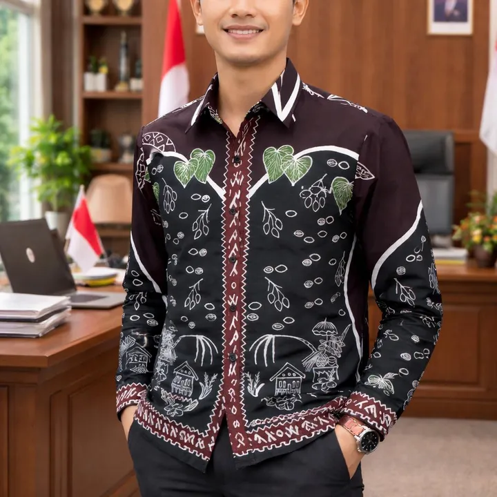 Kemeja Batik Pria motif Pendei