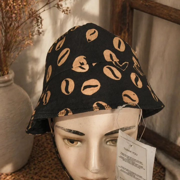 Bucket Hat motif Kopi