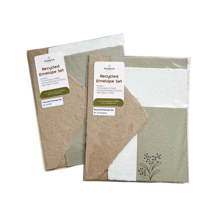 [BROWN] Handmade Envelope Set by Pulpyrus