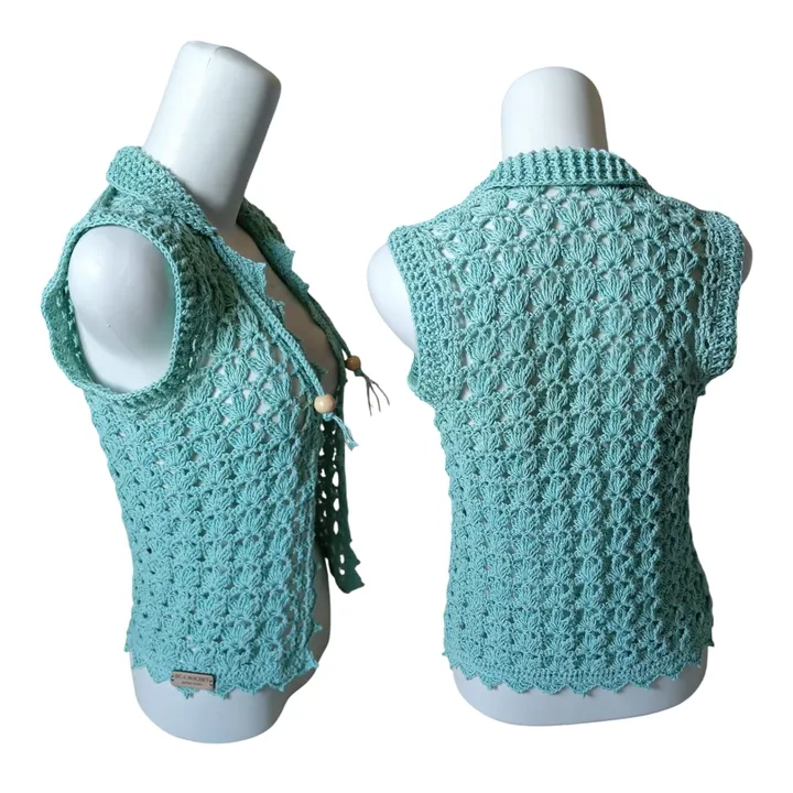 Rompi Kerah Rajut - Light Teal