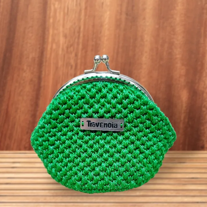Dompet Koin Rajut (frame behel) | Crochet clasp purse (d10cm)