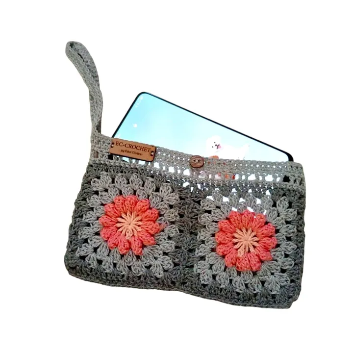 Mini Pouch - Katun Silver Charcoal