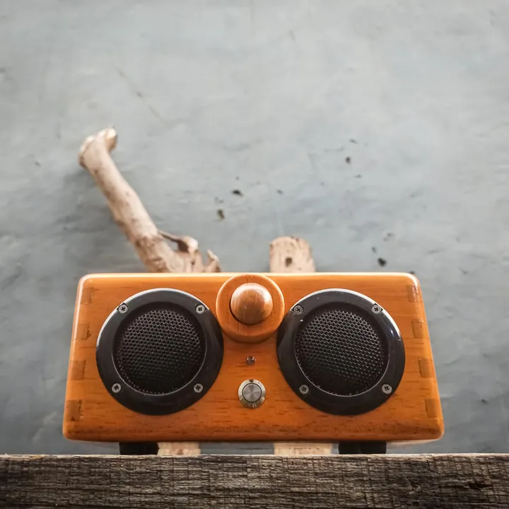 Wooden Speaker - Retro Speaker V.2 - Speaker Kayu Aesthetic