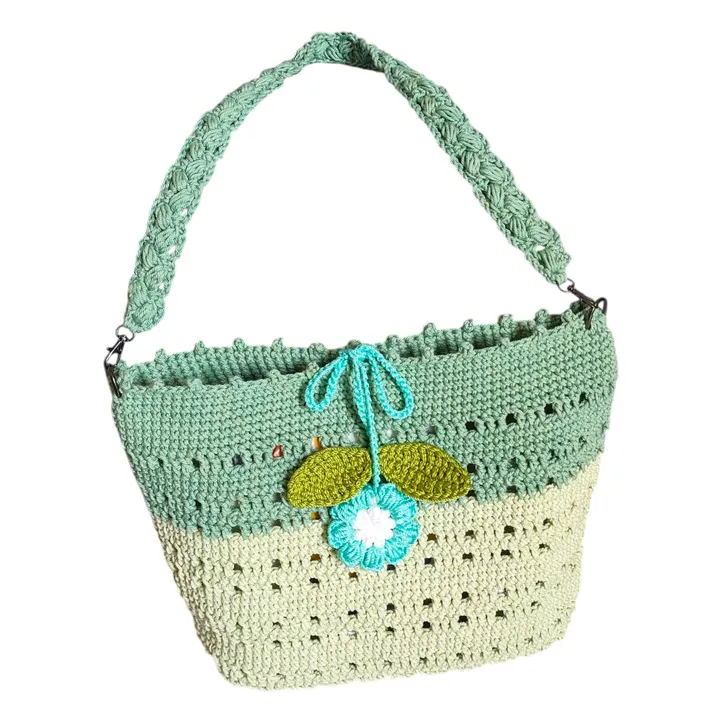 Tas Bahu Rajut - Sage Mint Macrame Series