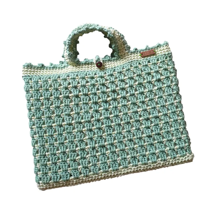 Cover Laptop Rajut - Mint Sage Macrame Series