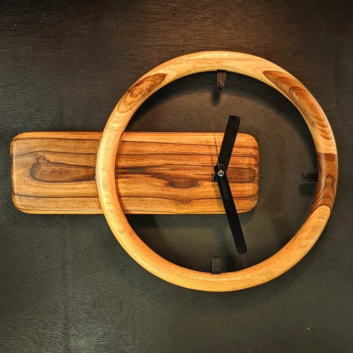Wooden Wall Clock - Hollow Clock - Jam Kayu Aesthetic