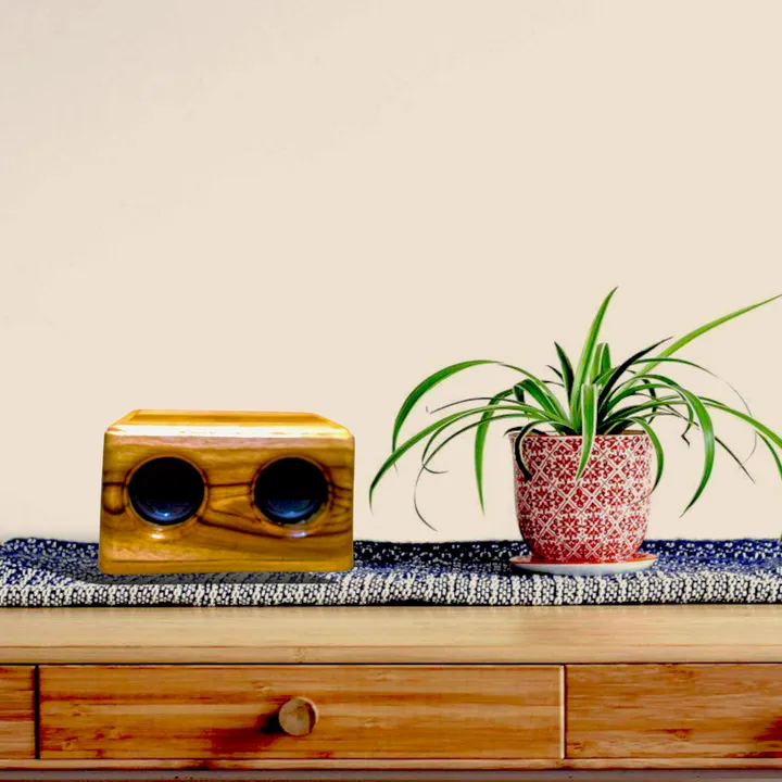 Bluetooth Wooden Speaker - Mini Loose Speaker - Speaker Kayu Aesthetic