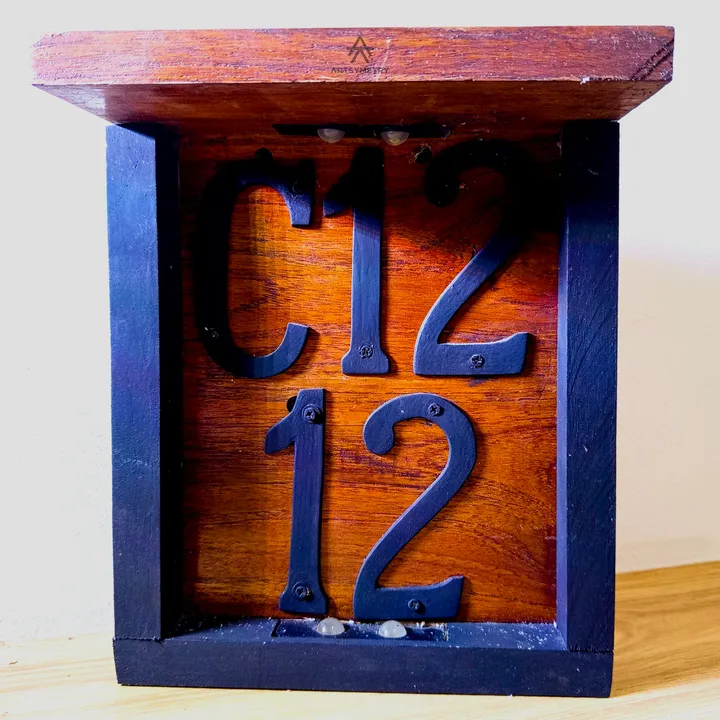 Custom Handmade House Number Sign - Nomor Rumah Kayu Aesthetic - Solar Energy