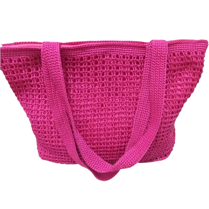Tas Bahu Rajut Wanita / Tote Bag Crochet Premium - Pink Fanta (Fuchsia)