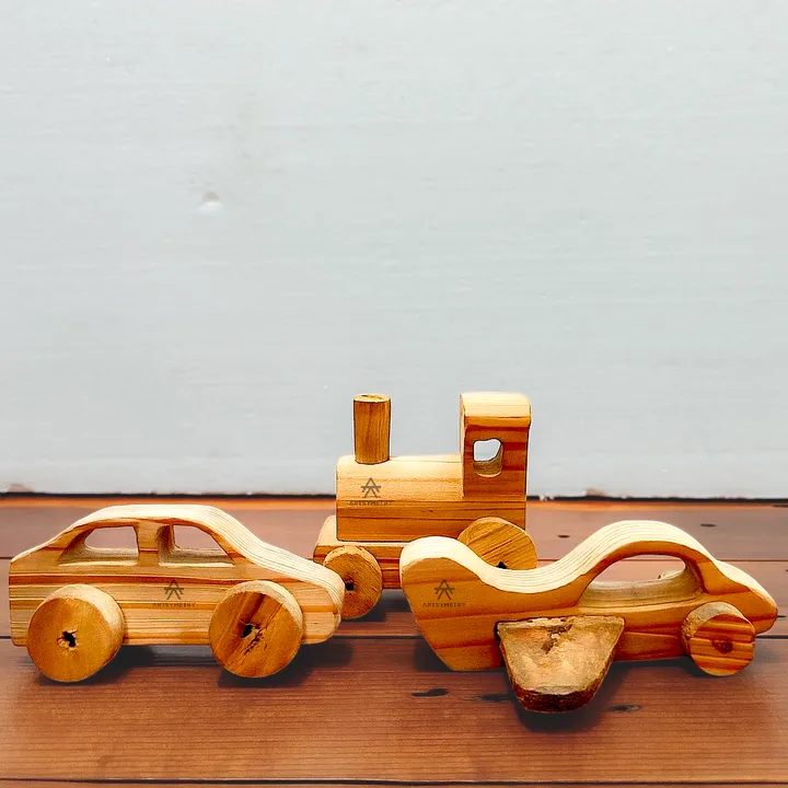 Wooden Kids Decor - Transportation Set - Dekor Mainan Kayu Aesthetic