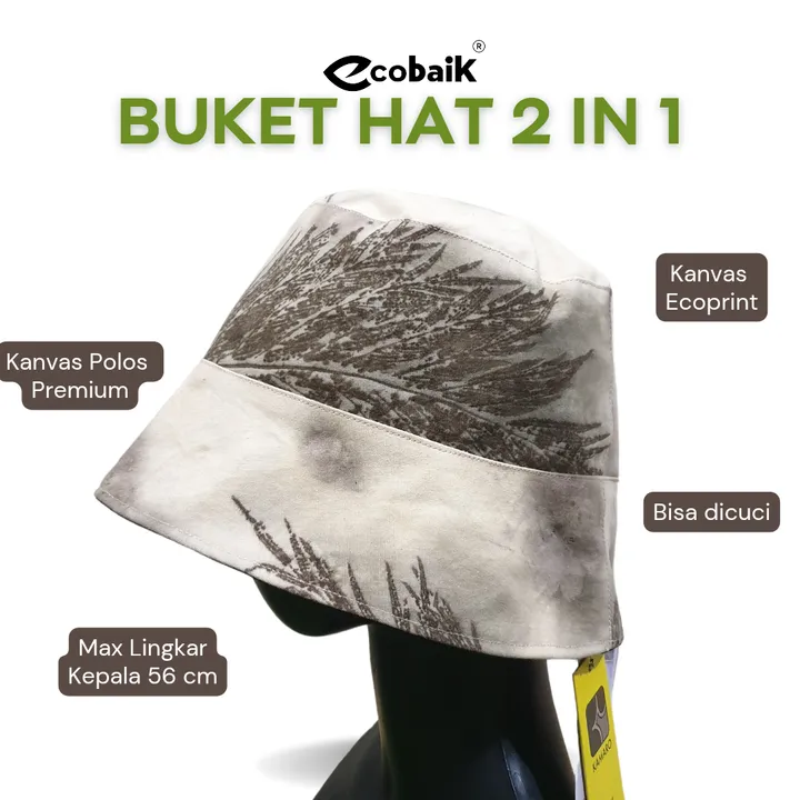 Buket Hat Ecoprint 2 in 1 M12