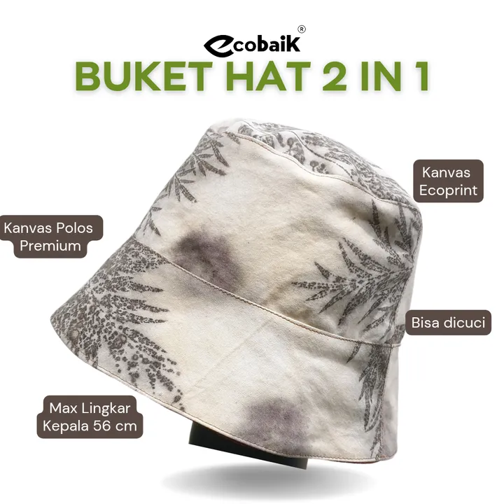 Buket Hat Ecoprint 2in 1 M13