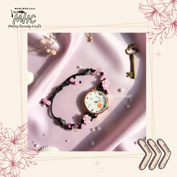 MHC Jam Tangan Rose in Black Pink