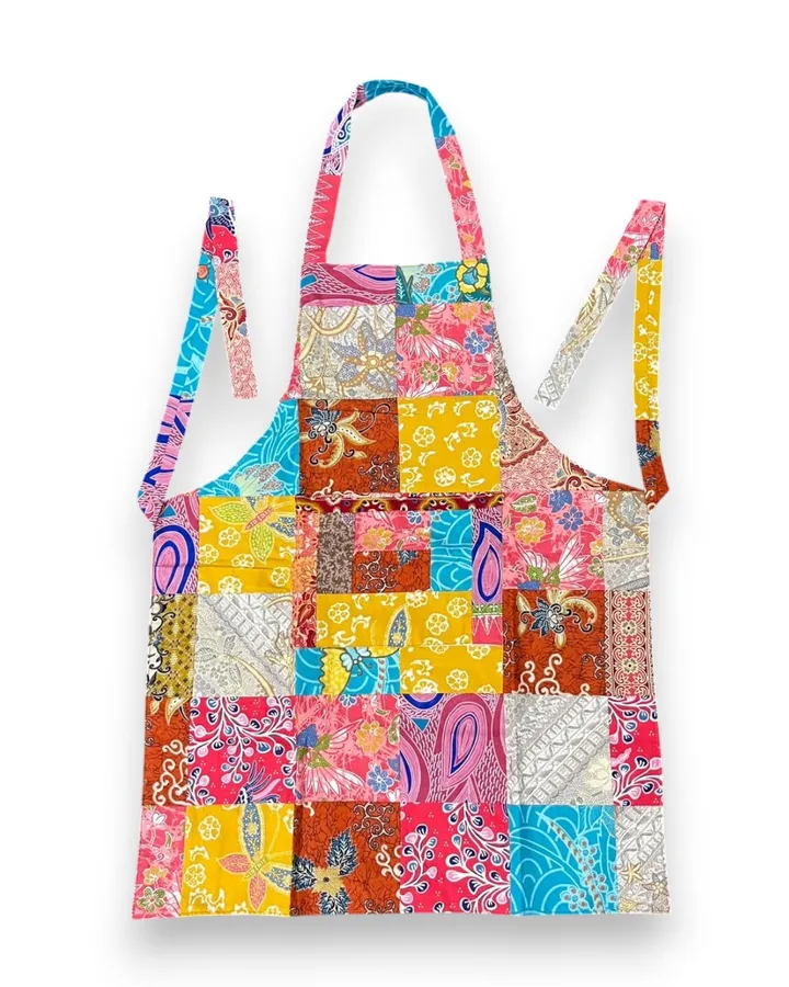 Apron Patchwork Batik Colorful Handmade