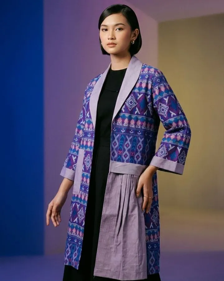 Outer Tunik Batik Motif Tenun