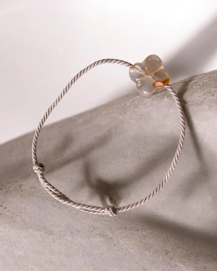 Gelang Batu Agate Blossom – Ivory Bloom