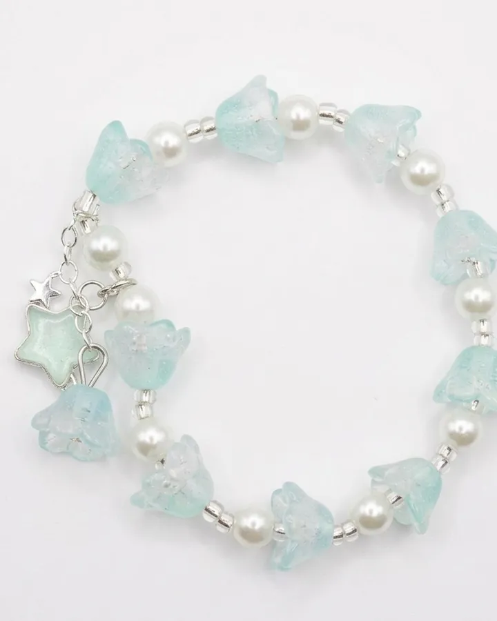 Gelang Mutiara Blue Blossom