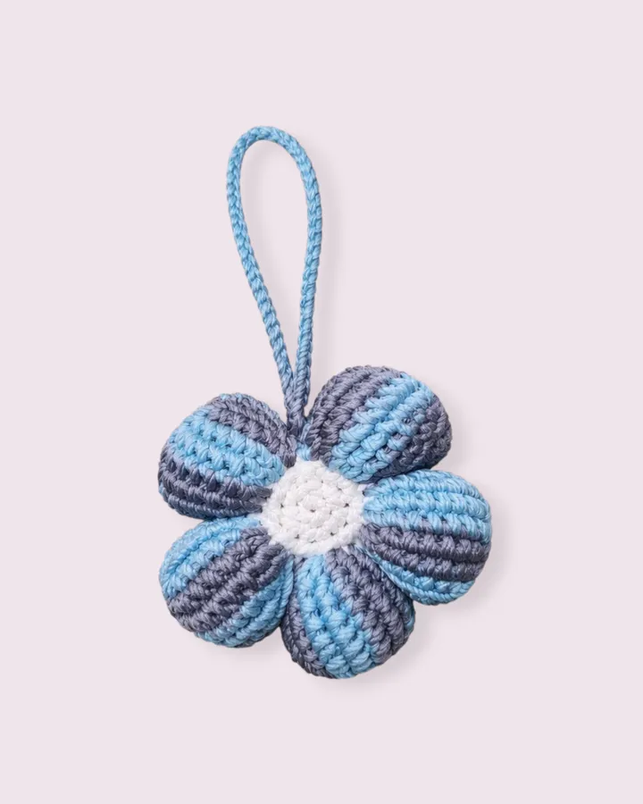 3D Flower Keychain Crochet | Gantungan Kunci Rajut - Bunga Menul