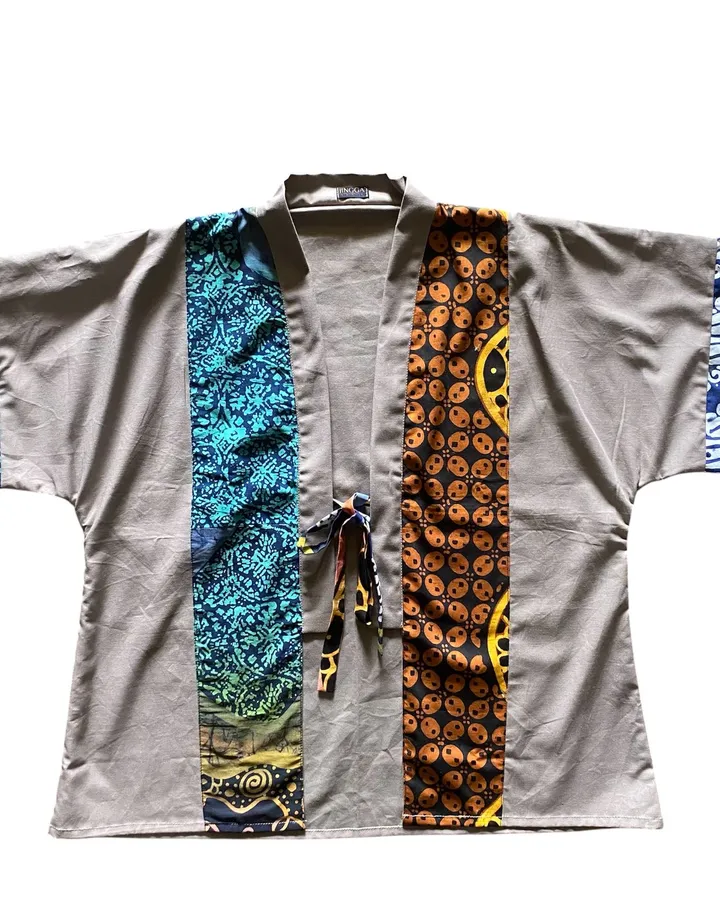 Mix Patchwork Batik Kimono Outer