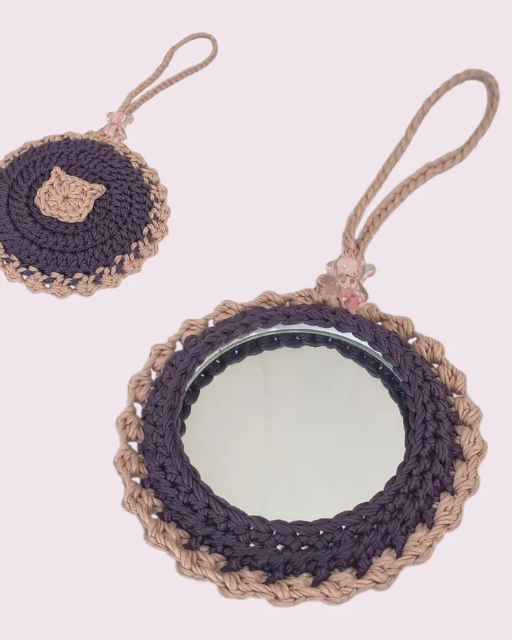 Crochet Mirror Bag Charm | Gantungan cermin rajut — Pawfect