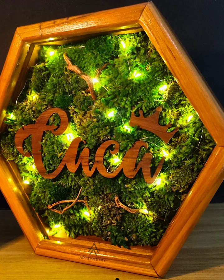 Custom Moss Art Wall Decor Personalized