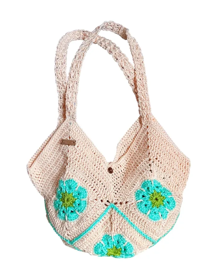 Tas Bahu Rajut - African Flower Tosca