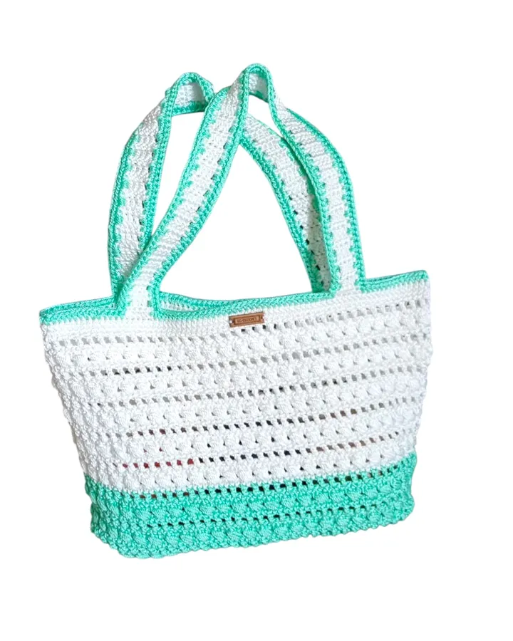 Tas Bahu Rajut - Toska Putih