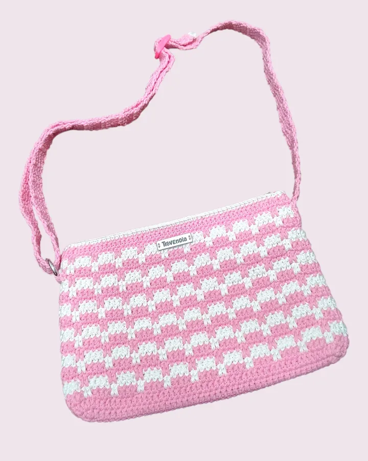 Crochet bag with adjustable strap | Tas Rajut — Pixel Weave