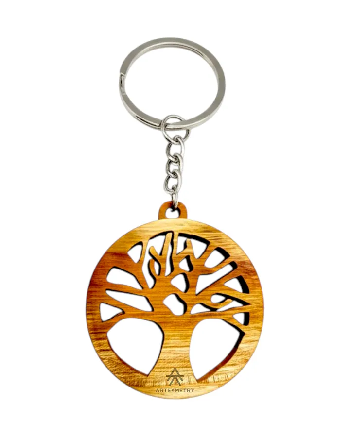 Wooden Key Chain - Nature - Souvenir Gantungan Kunci Kayu