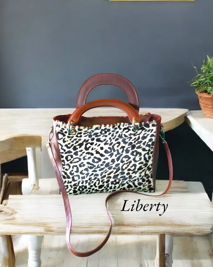 Tas motif kulit leopard