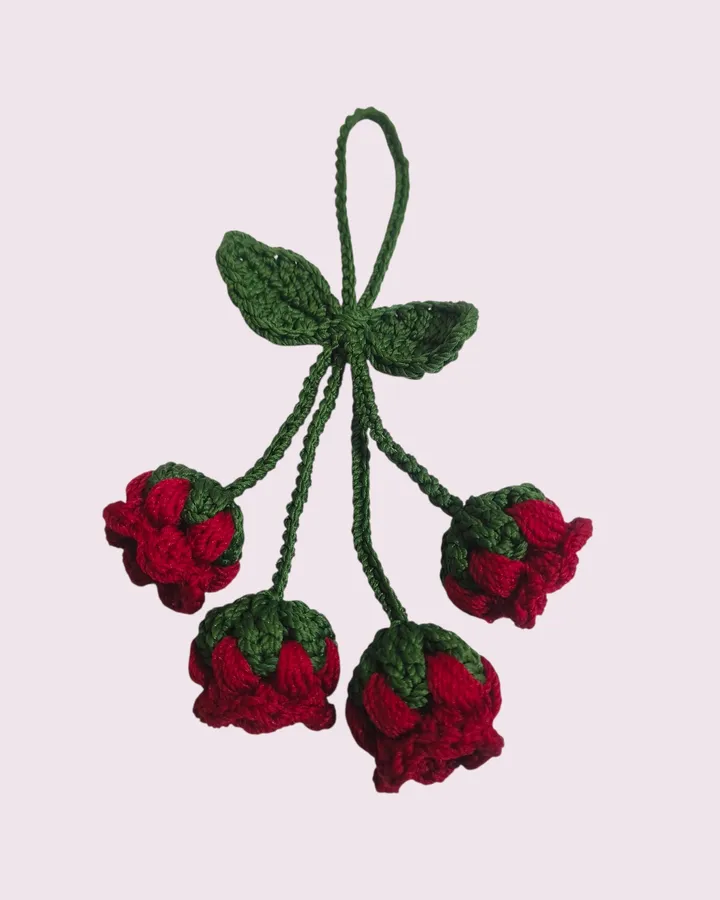 Crochet Flower Charm | Gantungan Rajut Bunga