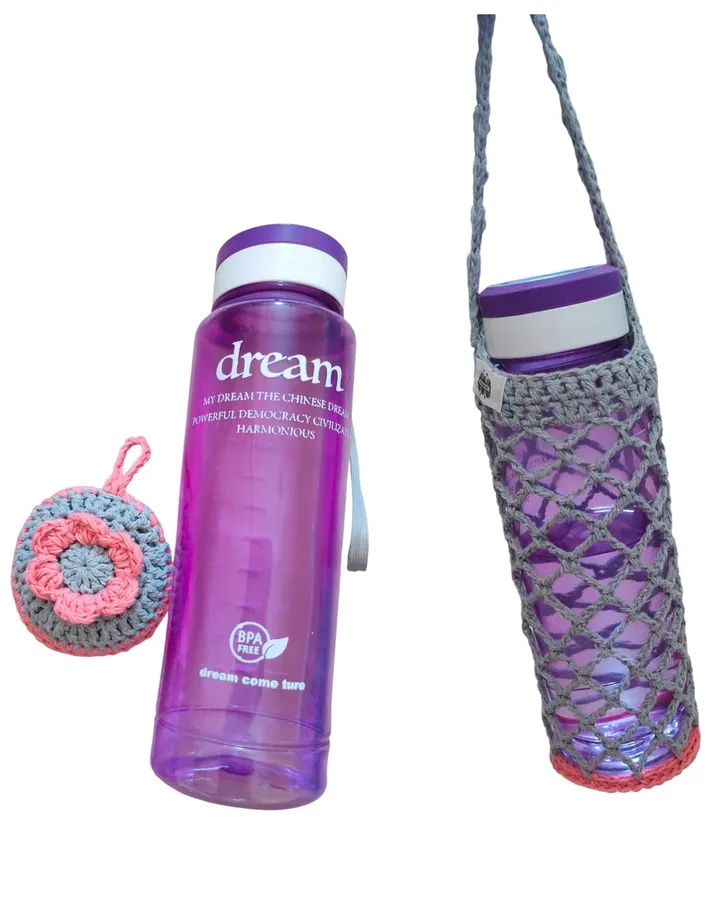 Bottle Handle Mesh - Pink Silver