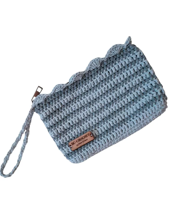 Pouch Rajut - Silver Charcoal