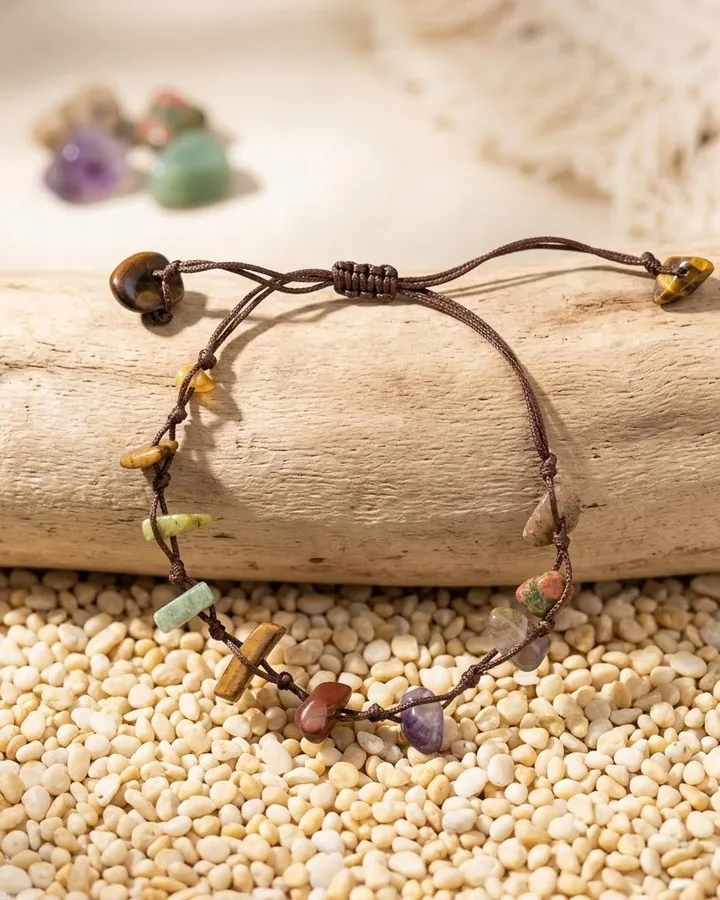 Gelang Natural Stone Bracelet - Dark Brown