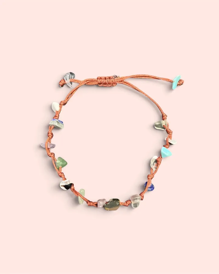Gelang Natural Stone Bracelet - Terracotta