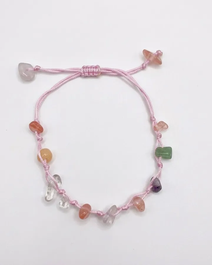 Gelang Natural Stone Bracelet - Soft Pink