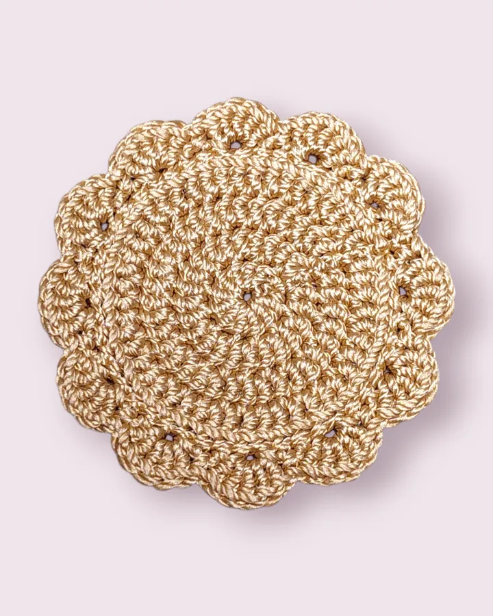 Coaster Crochet | Tatakan Gelas Rajut - Krem