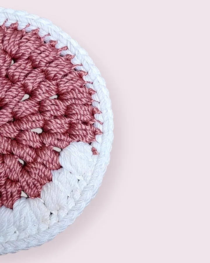 Coaster Crochet | Tatakan Gelas Rajut - Half a tone