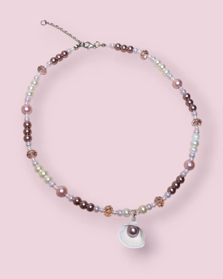 Set Kalung dan Gelang Manik - Kerang Asli - Luxury Rosemary