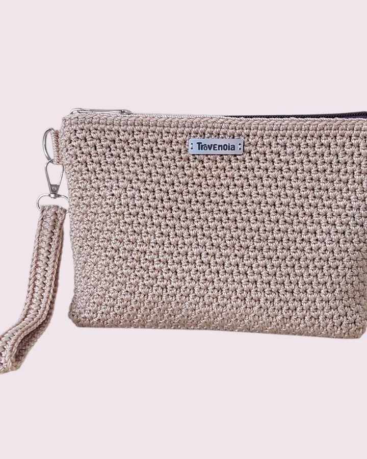 Hand Pouch Crochet | Dompet Tangan Rajut - Cozy Beige