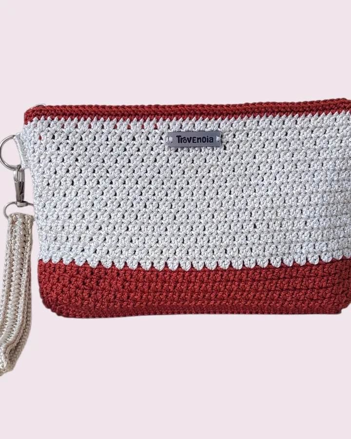 [SALE!] Hand Pouch Crochet | Dompet Tangan Rajut - Toasty Clay