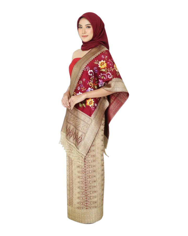 [Pre-Order] Songket Balapak Selendang Sulaman Premium