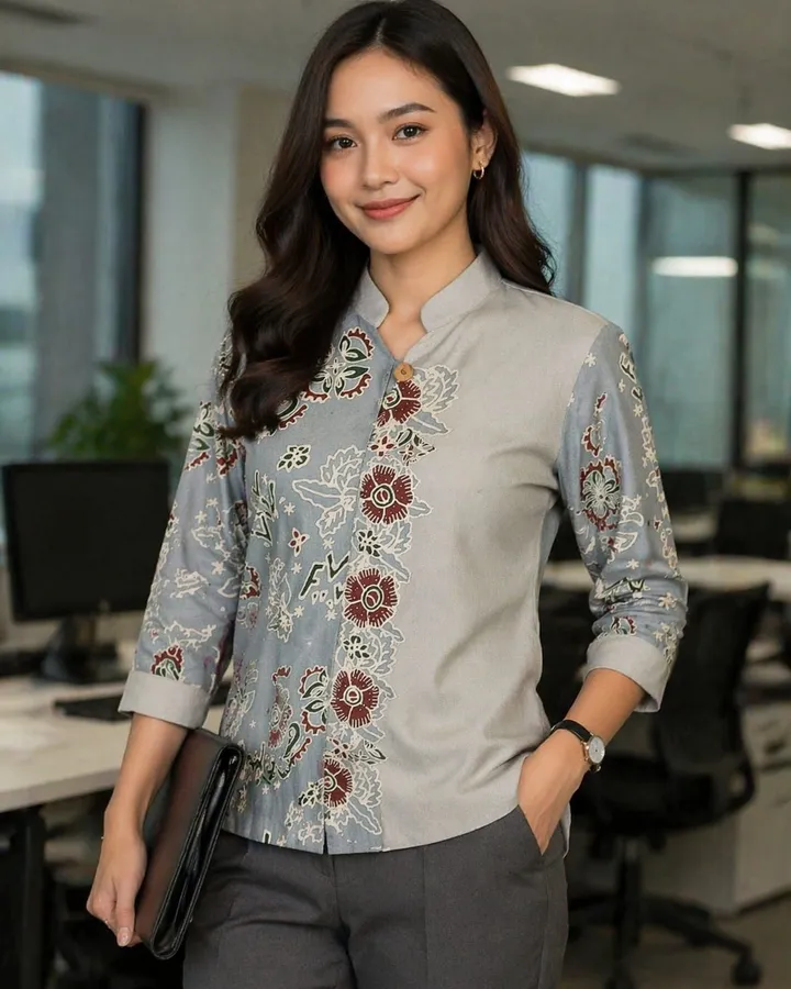 Diskon 50% Baju Batik Lunar Ash (Wanita)