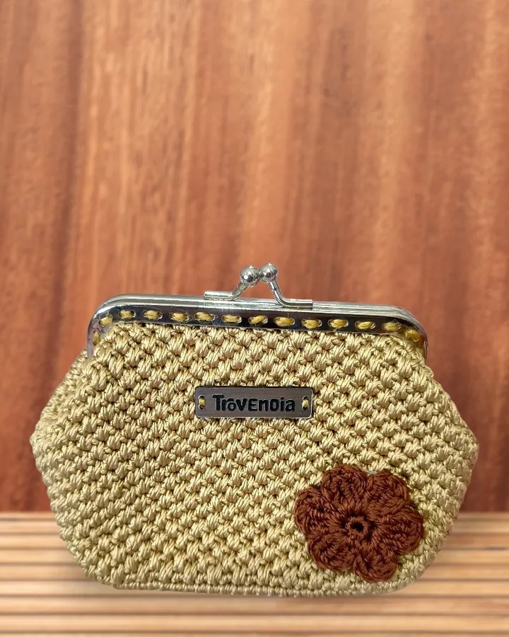 Dompet Koin Rajut (frame behel) | Crochet clasp purse
