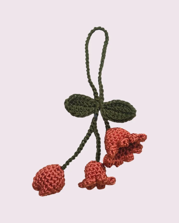 Flower Keychain Crochet | Gantungan Kunci Rajut - Bunga tulip terompet