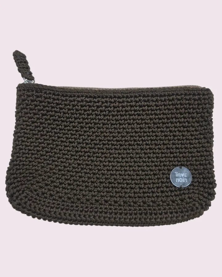 Crochet Pouch | Dompet Rajut — Casual Brown