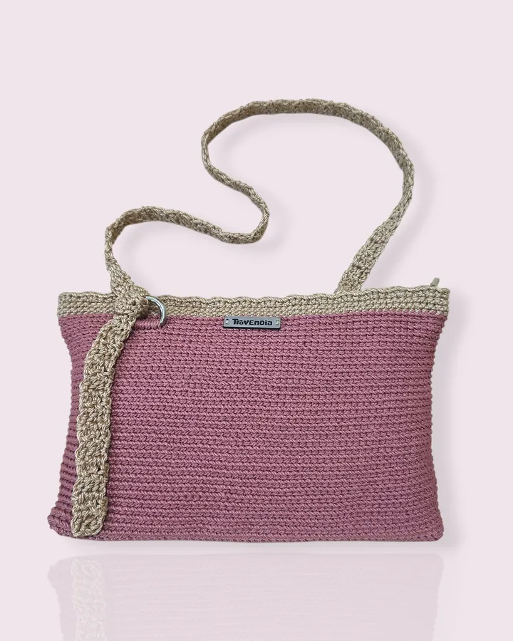 [SALE!] Tas Bahu Rajut | Crochet Shoulder Bag - Coastal Blush