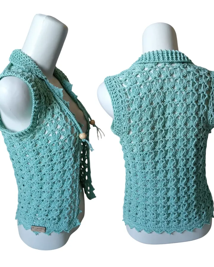 Rompi Kerah Rajut - Light Teal