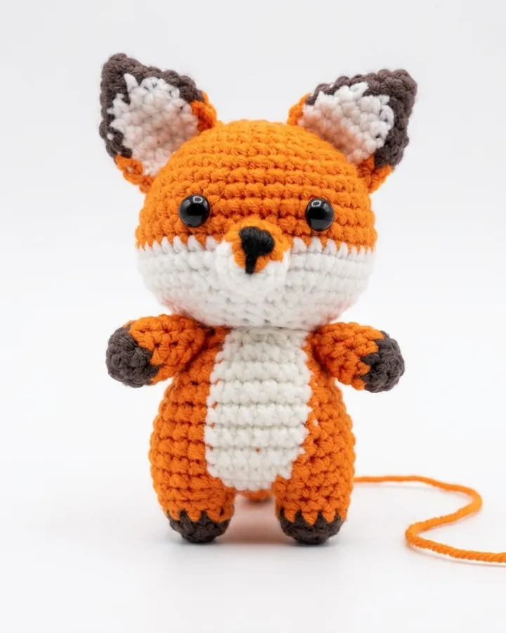 Foxy Handmade Amigurumi Keychain