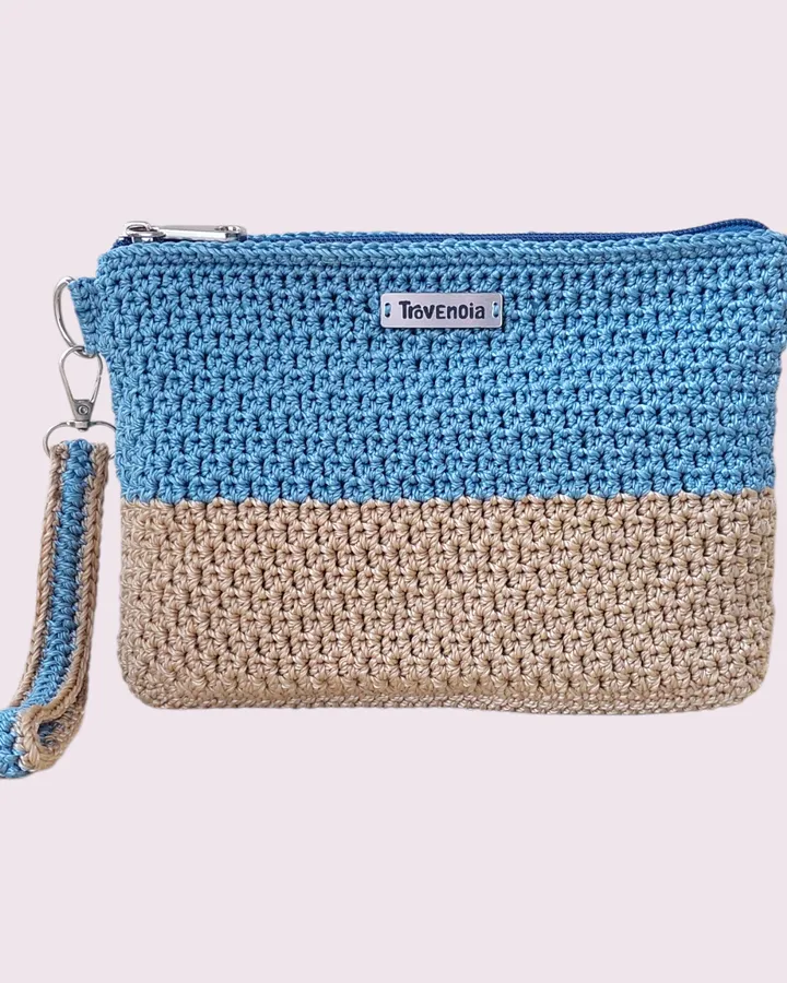 [SALE!] Hand Pouch Crochet | Dompet Tangan Rajut - Breezy Sand